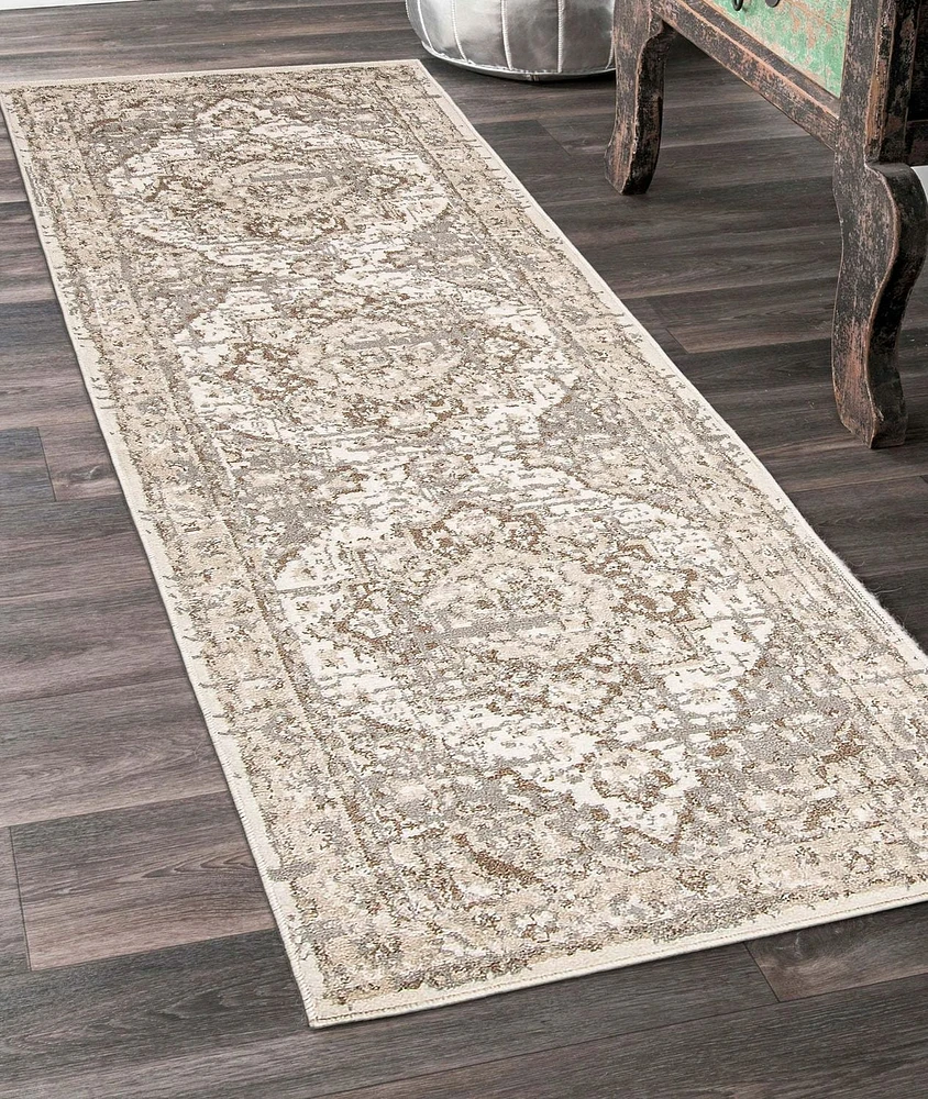 ECARPET Priya 8'0" x 10'0" Traditionnel Tapis pour salon, chambre, salle à manger, entrée, couloir et plus encore.