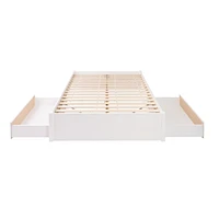 Base de grand lit plateforme avec deux tiroirs
