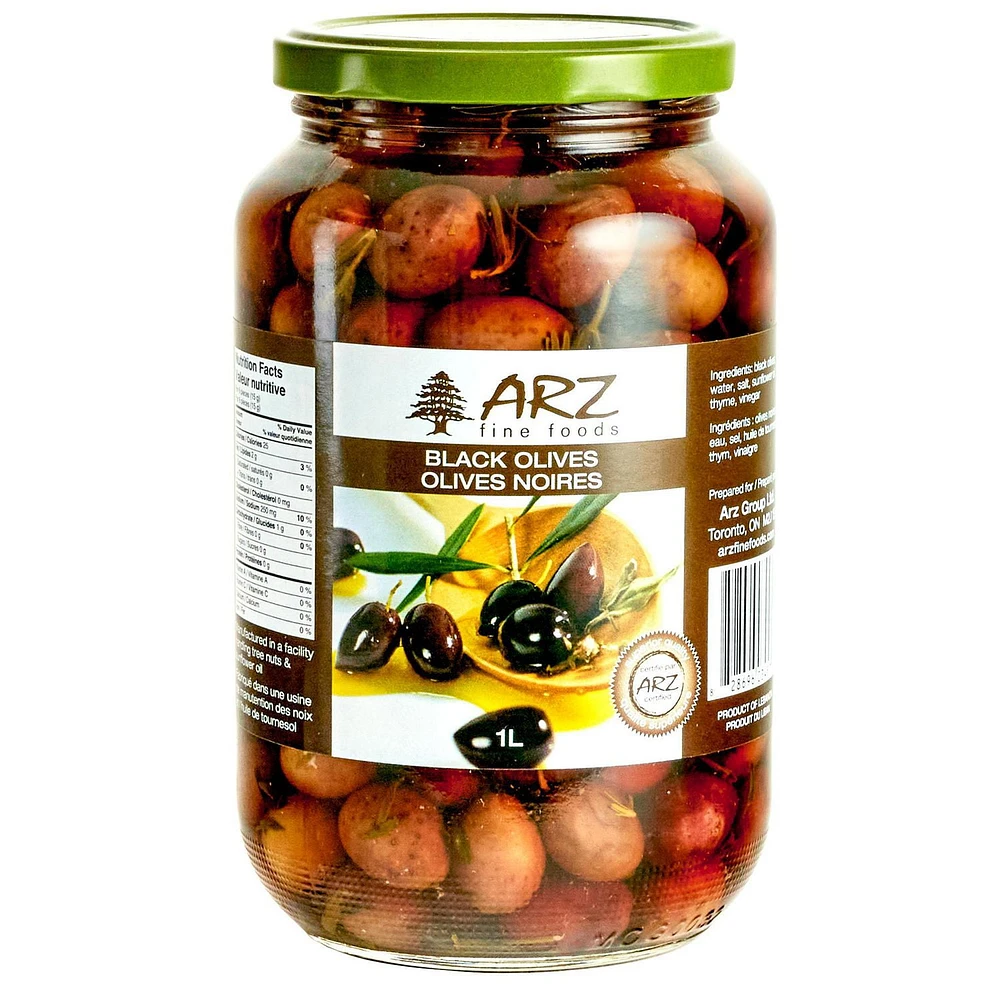 Arz Black Olives, 1Ltr