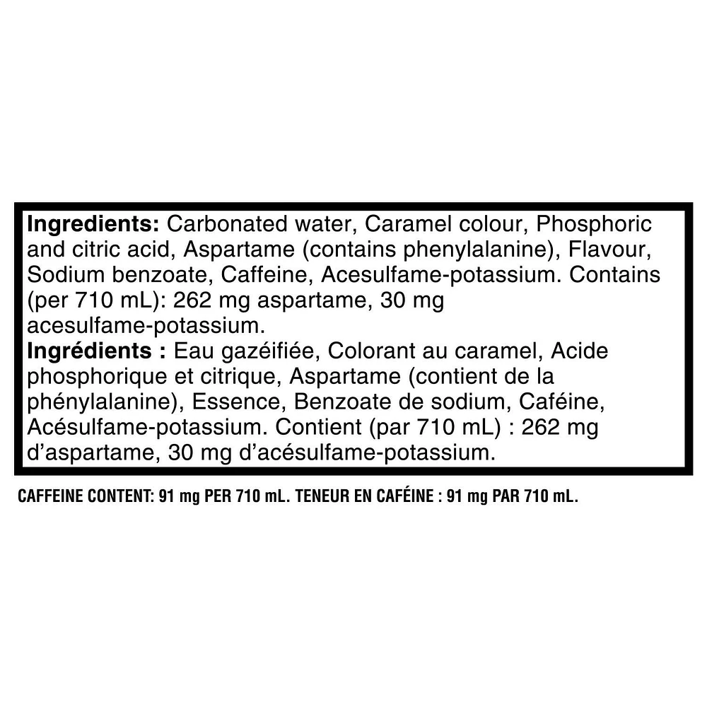 Diet Coke 710mL Bottles, 6 Pack, 6 x 710 mL
