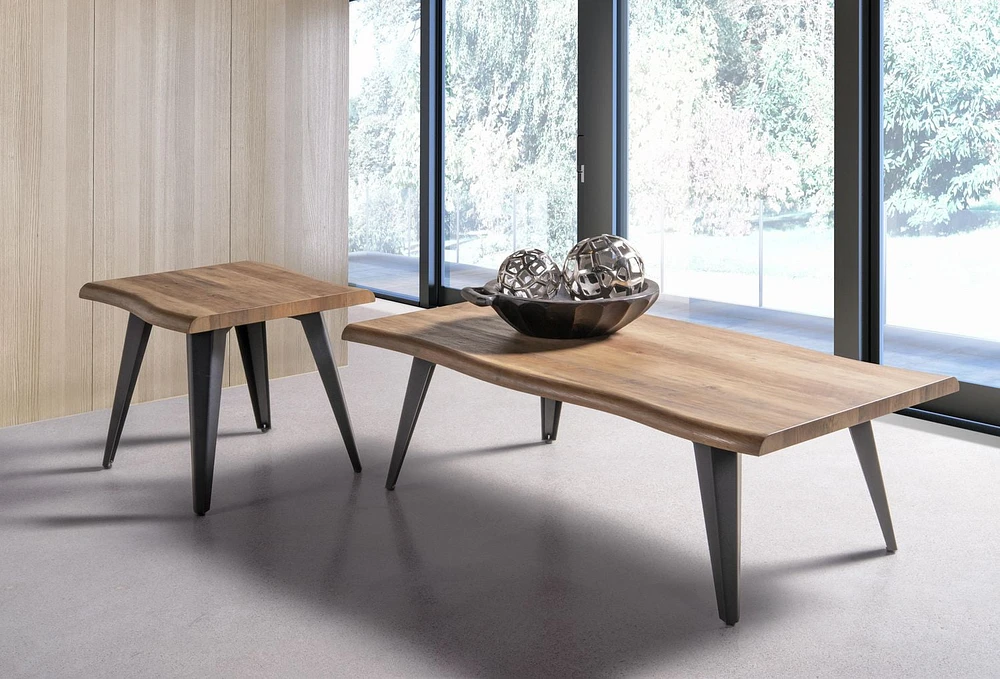 Topline Home Furnishings Table de bout à bord vif