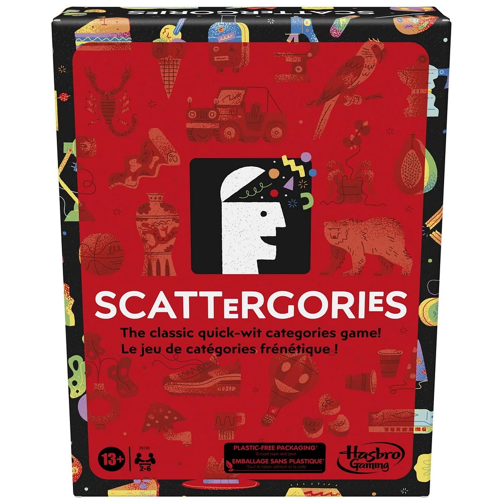 Jeu Scattergories classique, jeu de groupe pour ados et adultes, à partir de 13 ans, jeu de société pour 2 joueurs et plus À partir de 13 ans