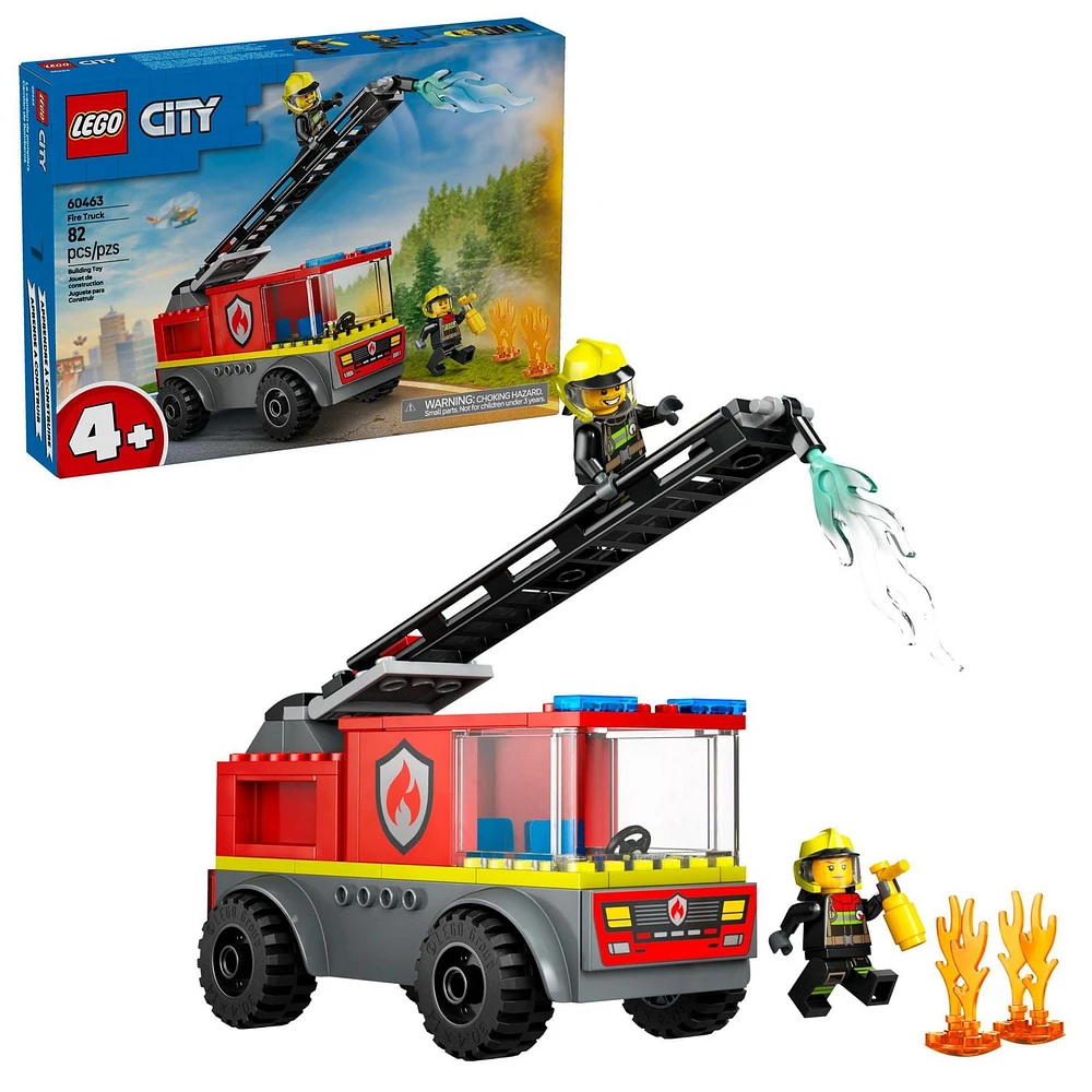 LEGO City Fire Le camion de pompiers avec échelle 60463 Ensemble de construction (82 pièces)