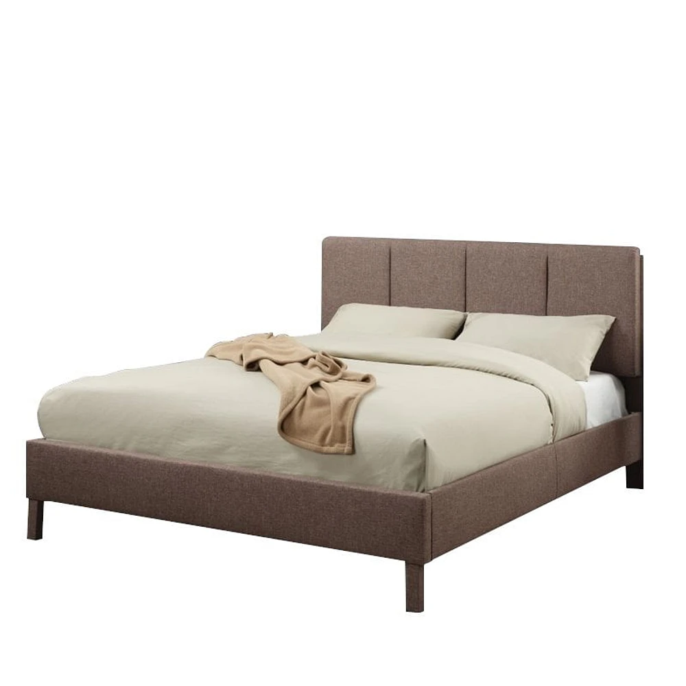 ACME Furniture Rosanna Linen King Bed in Light Brown