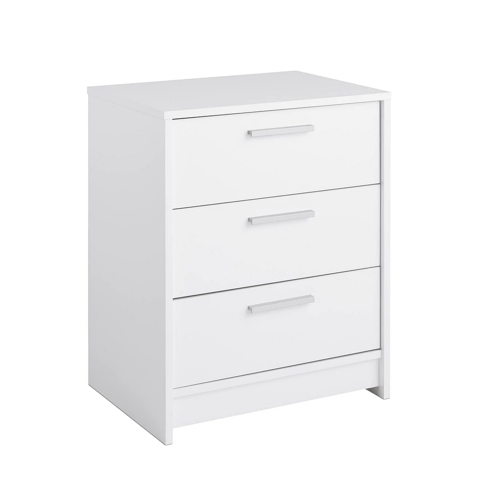 Prepac Studio Essentials 3 Drawer Nightstand White