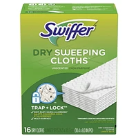 Swiffer Sweeper Dry Sweeping Pad, Multi Surface Refills for Dusters Floor Mop, Unscented