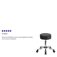 Tabouret médical ergonomique avec Base chromée