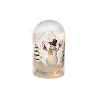 Christmas Led Glass Dome Snowman 6.3