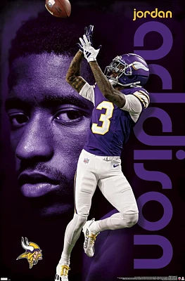 NFL Minnesota Vikings - Jordan Addison 24 Wall Poster, 22.375" x 34"