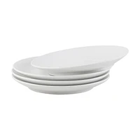 Mainstays Glazed White Stoneware Dinnerware Set, 12-Pieces, 12 PCS