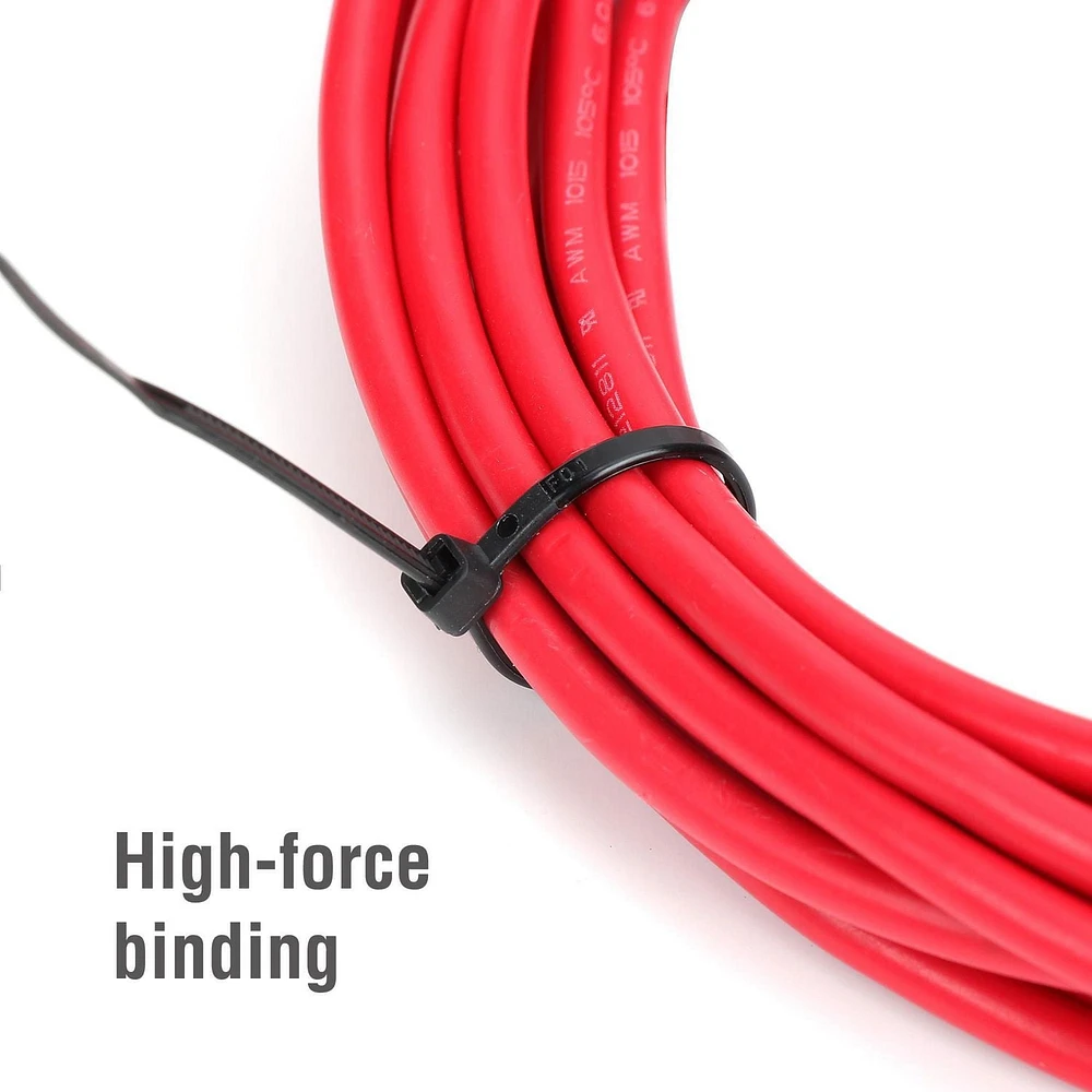 WorkPro 4 inch 18lb Cable Ties Black 100 Piece, for Plumping, Electric, Home and DIY Use, Nylon<br>Easy and economical