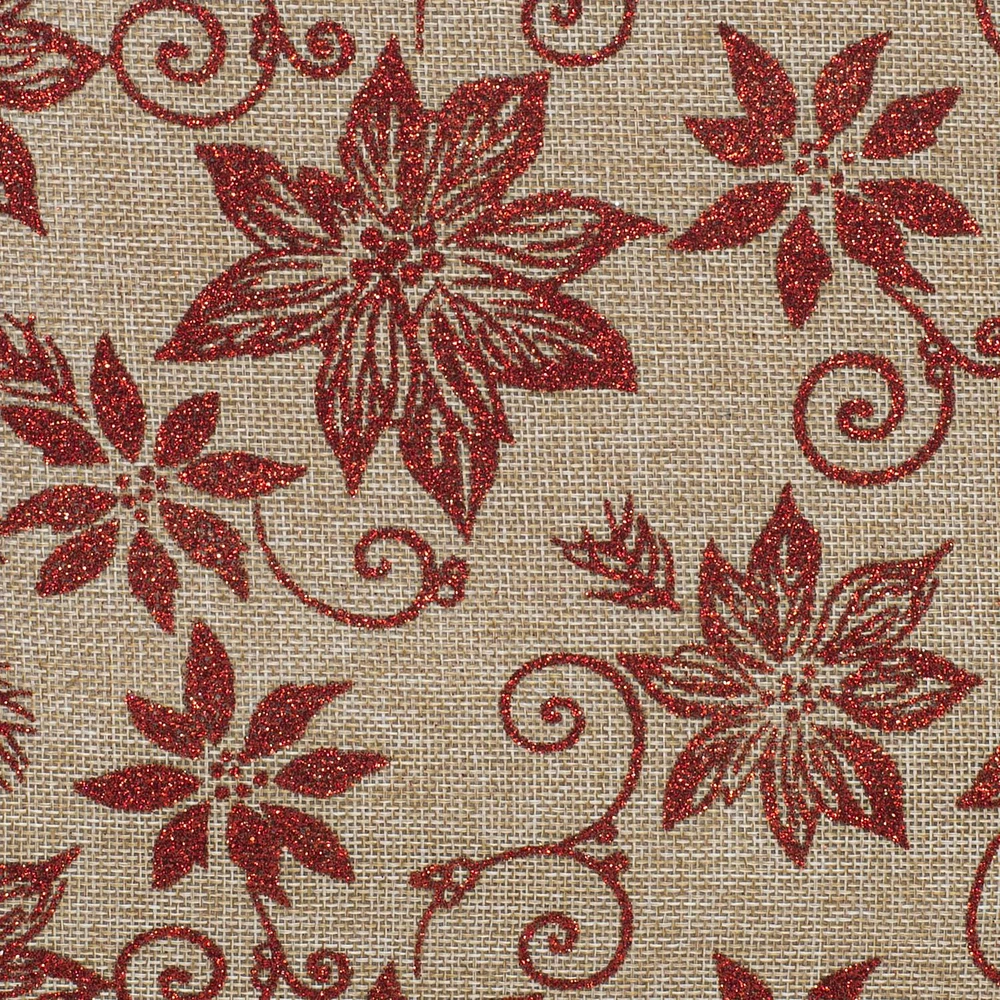 Holiday Time Red Poinsettia Stand Band™ Tree Stand Collar