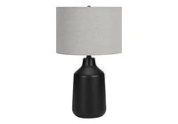 Monarch Specialties  Luminaire, 24"h, Lampe De Table, Béton Noir, Une Nuance De Gris, Contemporain