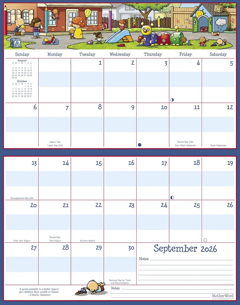 2026 Motherword Magnetic Calendar - English