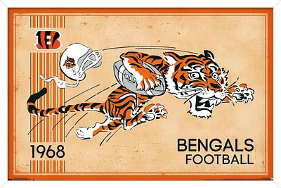 NFL Cincinnati Bengals - Retro Logo 14 Wall Poster