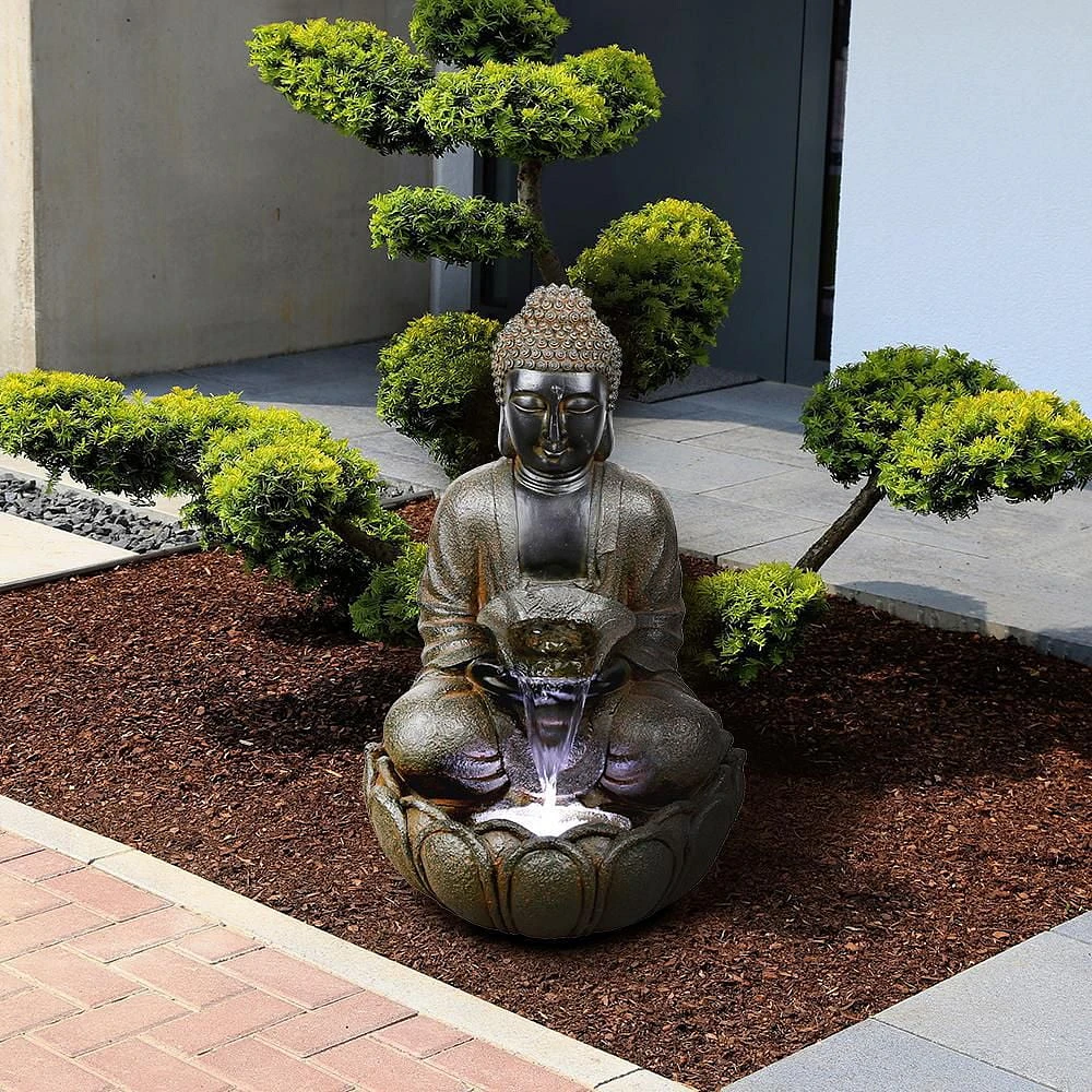Angelo Décor 22-inch Buddha Fountain