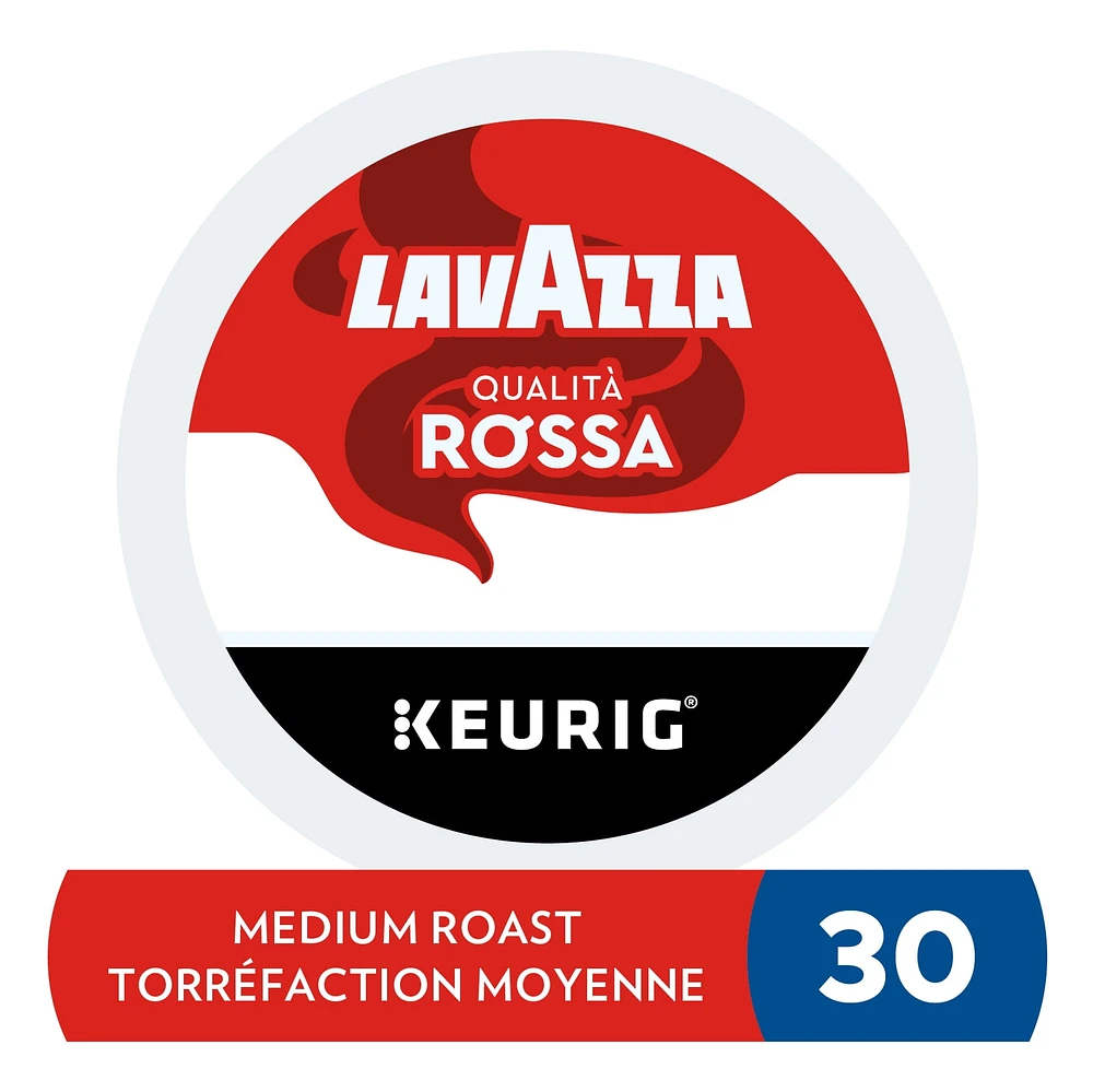 Lavazza Qualità Rossa, Medium Roast, K-Cup Coffee Pods, 30 Count