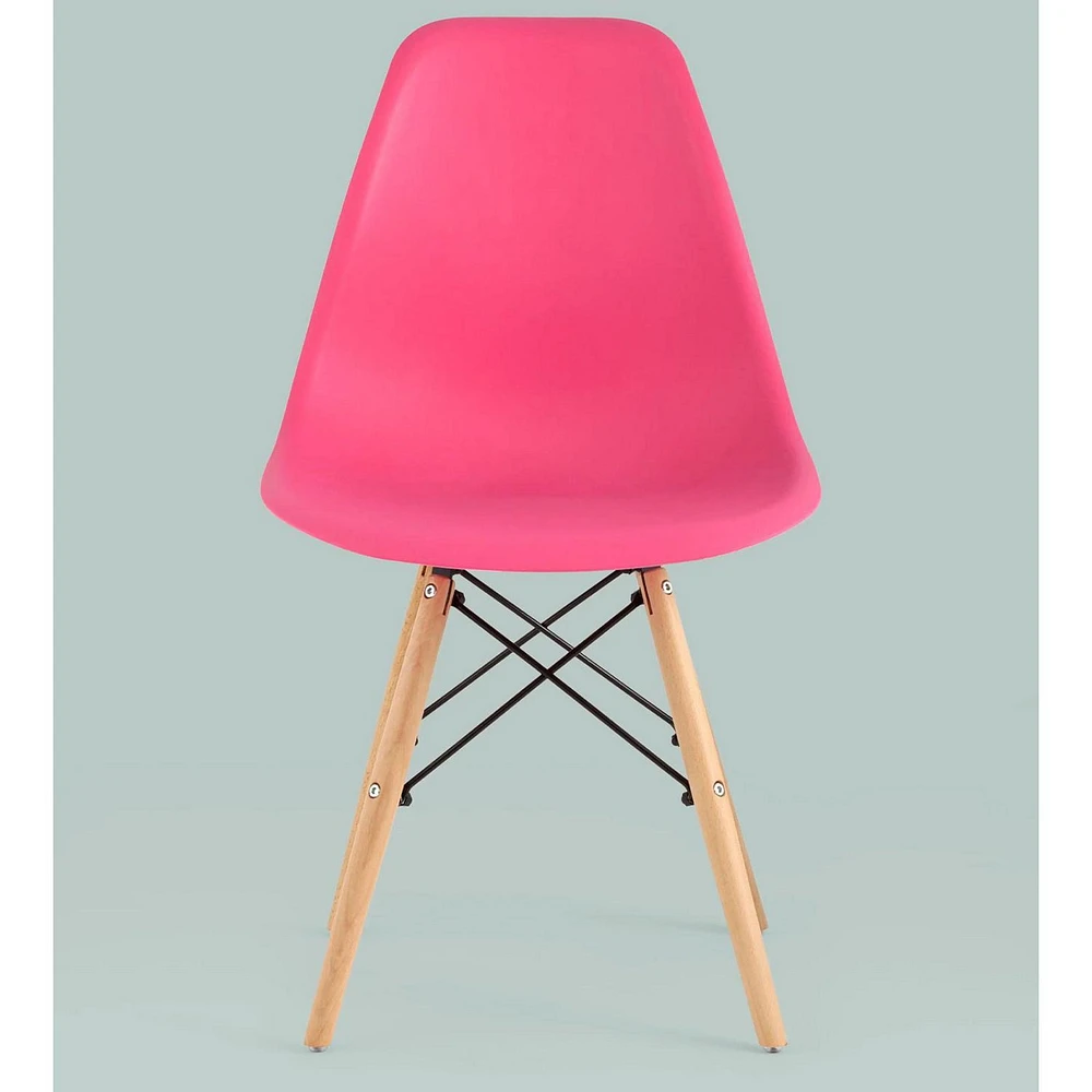 Chaise en bois rose foncé Heavenly Collection, lot de 6