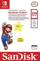 Carte SanDiskMD microSDXCMC pour Nintendo SwitchMC de 256 Go – SQXAO256GCWCZN