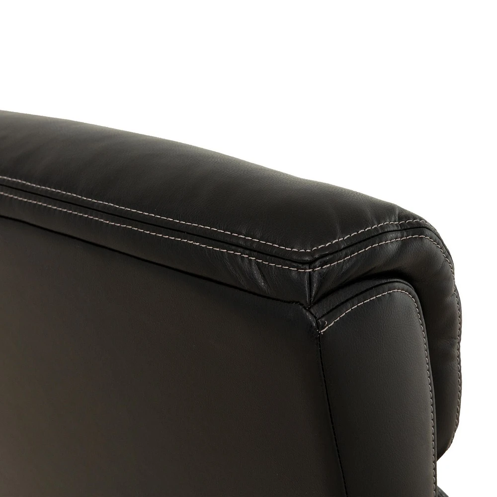 Chaise de bureau ergonomique à dossier haut Sealy® Montgomery en similicuir noir PU.
