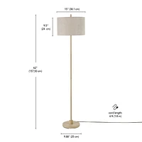 Cove 62" Light Faux Wood Floor Lamp with Jute Shade