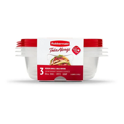 Bol peu profond TakeAlongs de Rubbermaid Paq. de 3