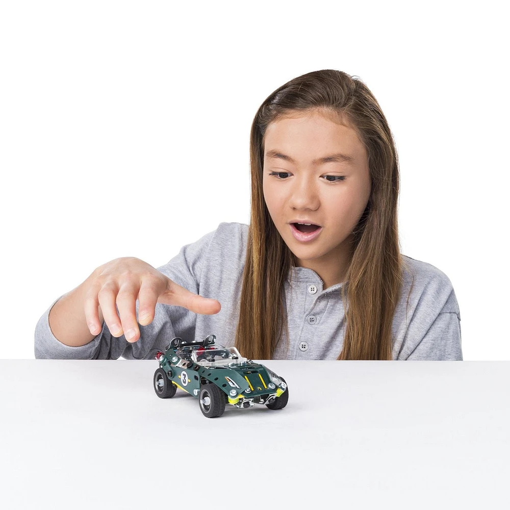 Meccano – Cabriolet à construire 5 en 1 de la gamme S.T.I.M avec roues et pièces mobiles