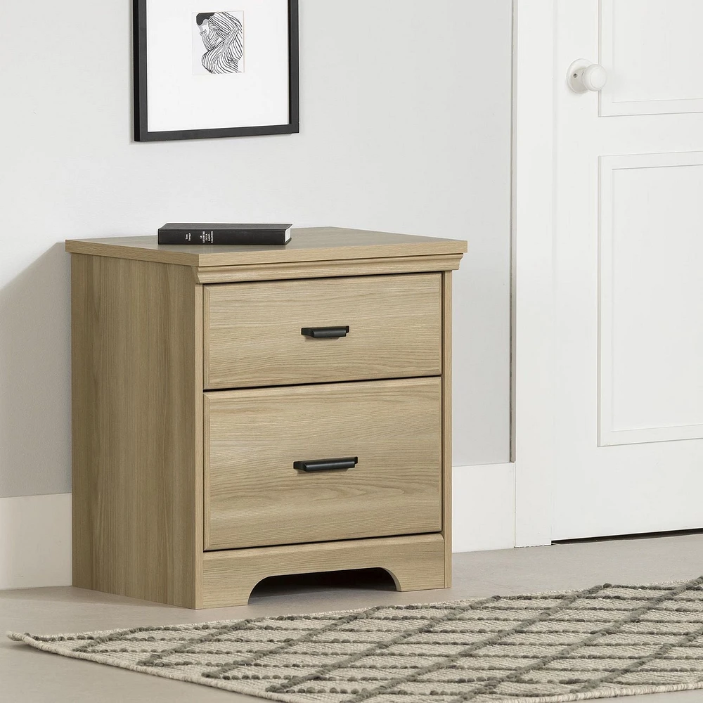 Table de chevet 2 tiroirs de la collection Versa South Shore