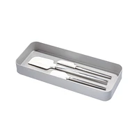 Bac organisateur 6" gris iDesign Eco pour tiroir de cuisine, en plastique recyclé sans BPA – 6" x 15" x 2"