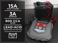 Schumacher Electric SC1280 15-Amp Rapid Charger for Automotive and Marine Batteries