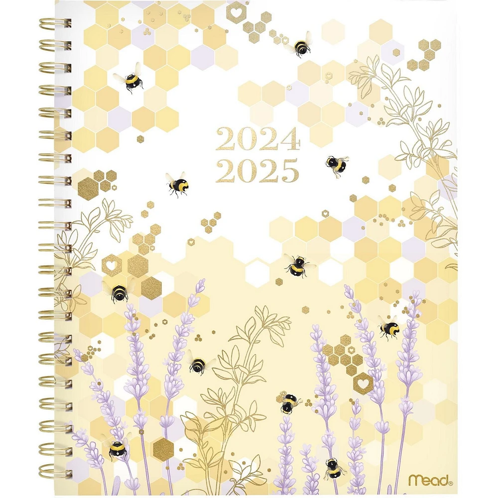 Mead 15M Abeille Lavande Grand Agenda Agenda