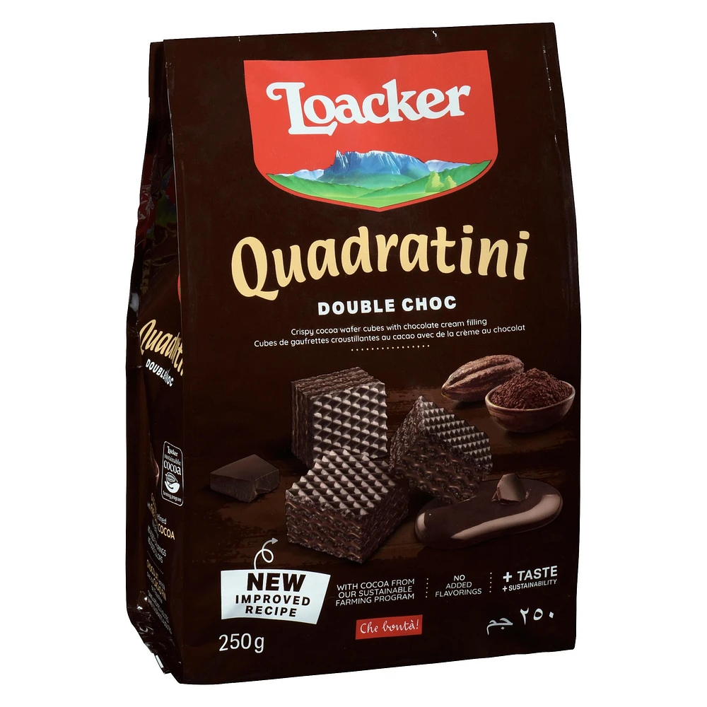 LOACKER QUAD DOUBLE CHOCOLATE 250G, 250G