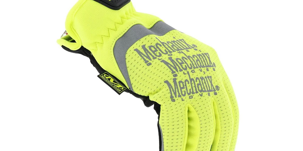 Mechanix Wear Gants Hi-Viz FastFit® (grand, jaune Hi-Viz)