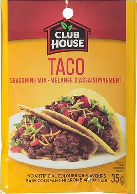 Club House, Dry Sauce/Seasoning/Marinade Mix, Taco, 35g