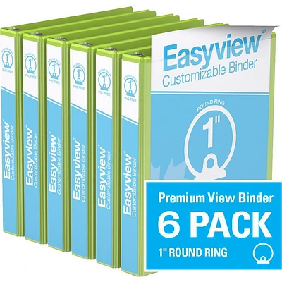 Davis Group, Easyview Premium, Round Ring, Customizable, View Binder, 6 Pack