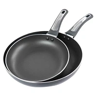 Oster Legacy 2 Piece 10" & 8" Frying Pan, Grey