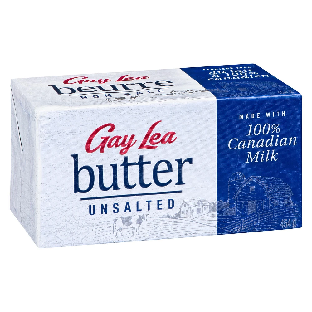 Gay Lea Unsalted Butter, 454 g, 1 lb