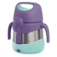 b.box - Insulated Food Jar with Spork for Toddlers Easy open container for Toddlers Stainless Steel, 5hrs + of perfect temperatures Dishwasher safe, BPA Free