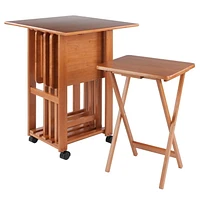 Winsome Ensemble de tables à collation Winsome Sophia 5 pièces, Teck