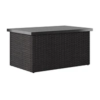 Ensemble sectionnel de patio Brisbane 6 pièces en osier résistant à la rouille avec table basse
