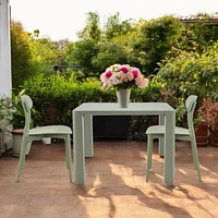 Table de patio carrée de la Collection Patioflare Plus, 40 po, gris foncé