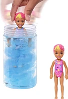 Barbie Color Reveal Chelsea, poupée, 6 surprises, Tie-Dye Fluo
