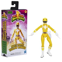 Power Rangers figurine Ranger Jaune Mighty Morphin de 15 cm, figurines et jouets Hasbro de super-héros pour filles et garçons, inclut des accessoires, dès 4 ans
