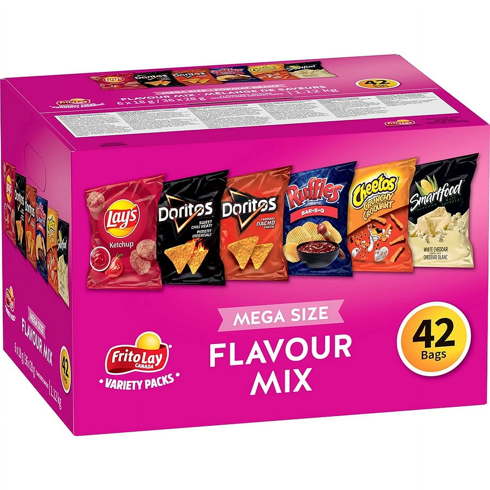 Frito-Lay Variety Packs Flavour Mix Flavoured Snacks, 1116g