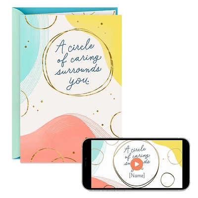 Carte de fête avec vidéo à personnaliser – « A Circle of Caring » – Hallmark (Enregistrez votre propre message vidéo)