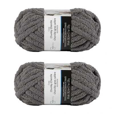Lot de 2 fils de polyester gris Mainstays