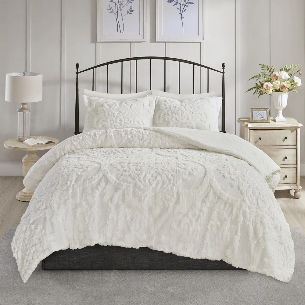 Home Essence Eugenia 3 Piece Tufted Cotton Comforter Set