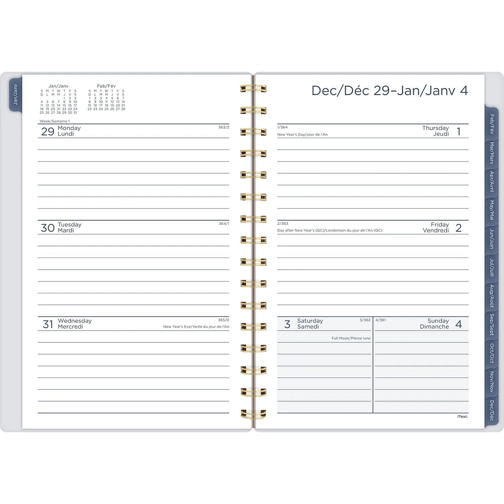 Agenda Petit Mead® Bleu Rétro W/M,26 Agenda