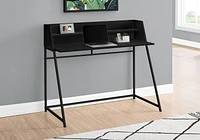 Monarch Specialties Computer Desk, Home Office, Laptop, Storage Shelves, 48"l, Work, Metal, Laminate, Black, Contemporary, Modern