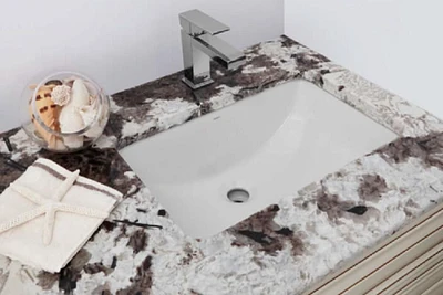 American Imaginations 20.75-in. W 14.5-in. D CSA Certified Rectangle Bathroom Undermount Sink In White ColorAI-34616